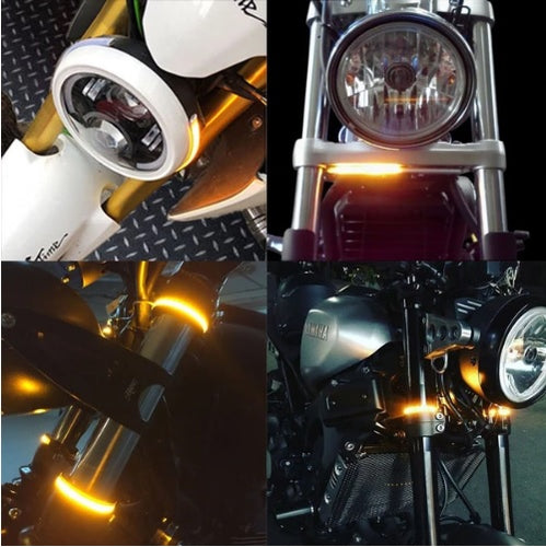 LED Motorrad Gabel Licht 120 Grad Blinker